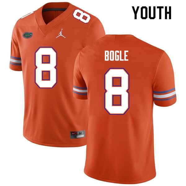 NCAA Florida Gators Khris Bogle Youth #8 Nike Orange Stitched Authentic College Football Jersey RHS8064MP